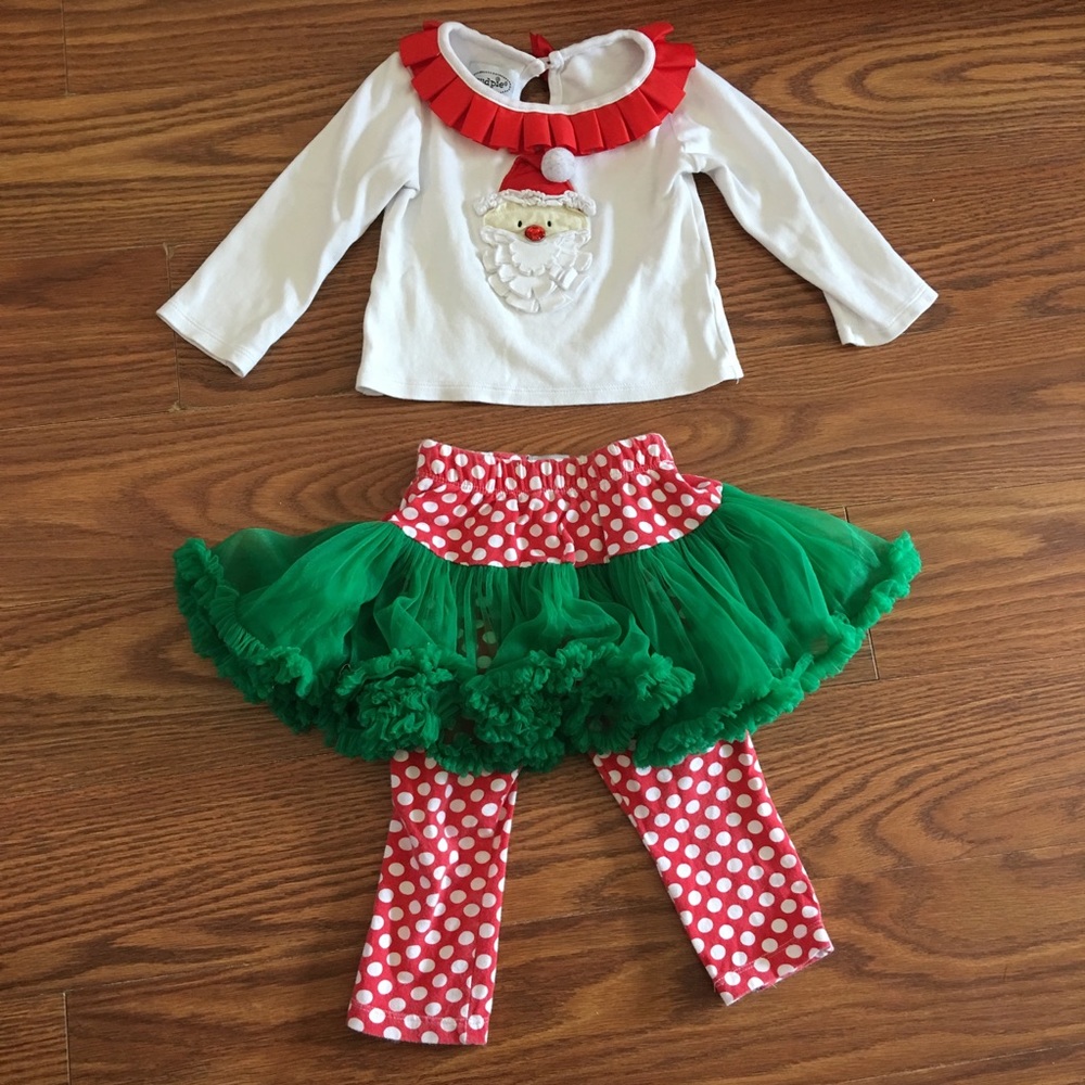 Mud Pie baby girl Christmas outfit